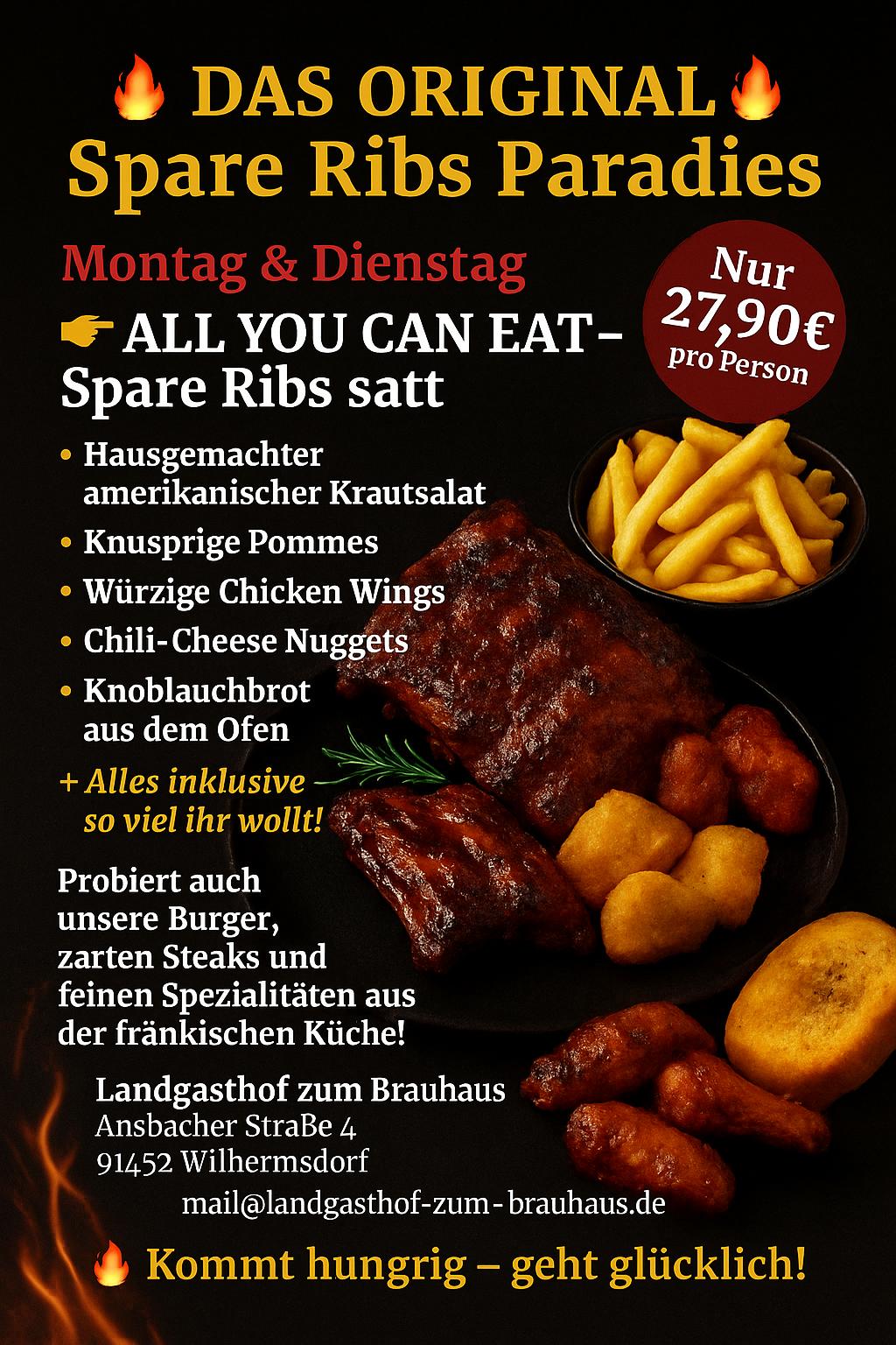 Spare Ribs All You Can Eat-Angebot